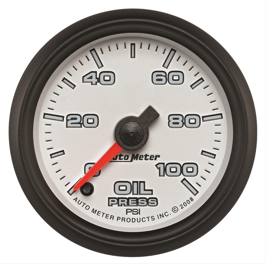 Autometer Pro-Cycle Gauge Oil Pressure 2 1/16in 100psi Digital Stepper Motor White thumbnail 2