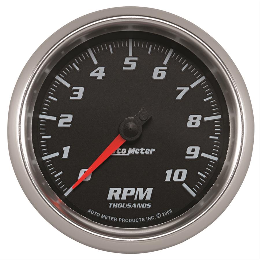 Autometer Pro-Cycle Gauge Tachometer 3 3/8in 10K Rpm Black thumbnail 2