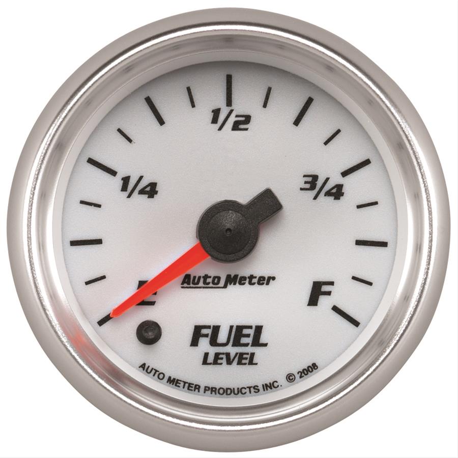 Autometer Pro-Cycle Gauge Fuel Level 2 1/16in 0-280 Programmable White thumbnail 2
