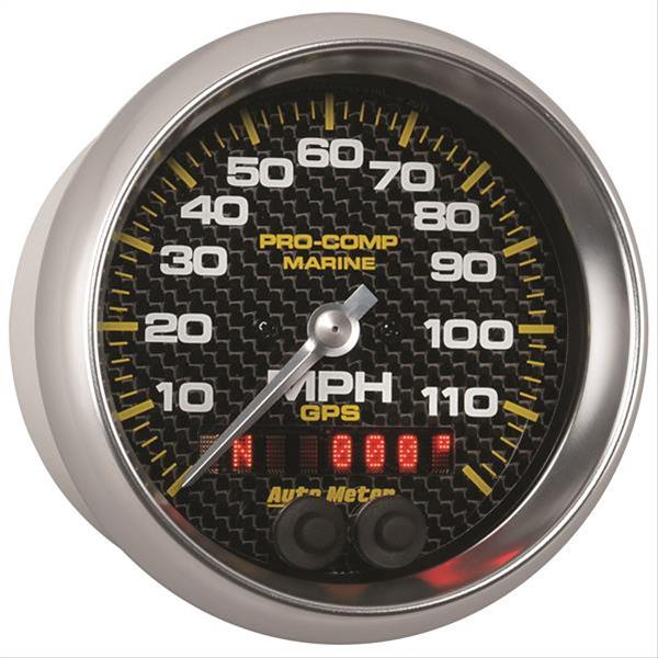 Autometer Marine Carbon Fiber Ultra-Lite 3-3/8in 120MPH GPS Speedometer Gauge thumbnail 3