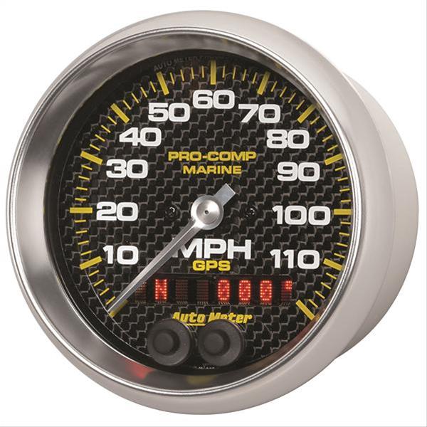 Autometer Marine Carbon Fiber Ultra-Lite 3-3/8in 120MPH GPS Speedometer Gauge thumbnail 2
