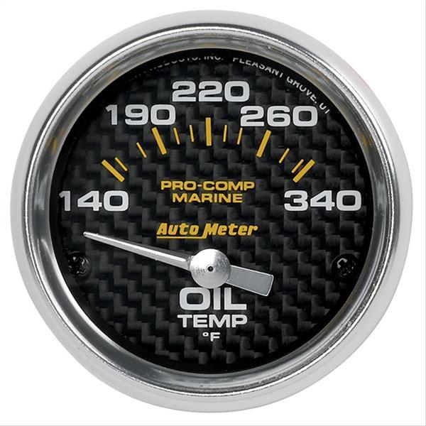 Auto Meter Marine 20076440 AutoMeter Marine Carbon Fiber Analog Gauges Summit Racing