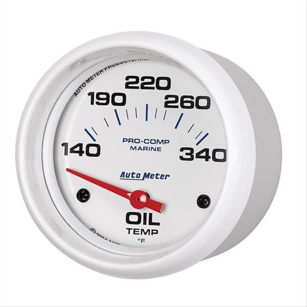 Autometer Marine White Air-Core Electric Oil Temperature Gauge 2-5/8in 140-300 Deg F thumbnail 3