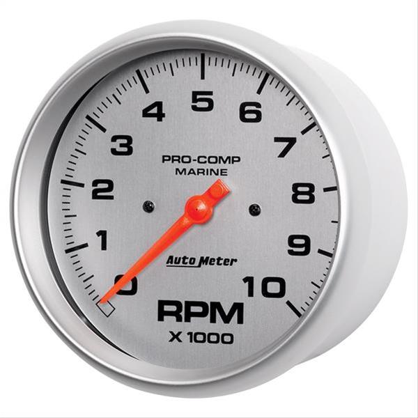 Autometer Marine Silver Ultra-Lite 5in 10K RPM In-Dash Tachometer Gauge thumbnail 3