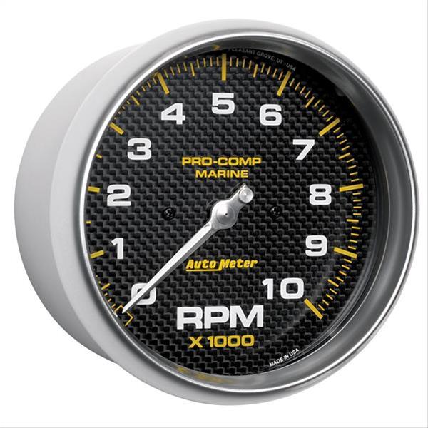 Autometer Marine Carbon Fiber 5in 10K RPM In-Dash Tachometer Gauge thumbnail 3