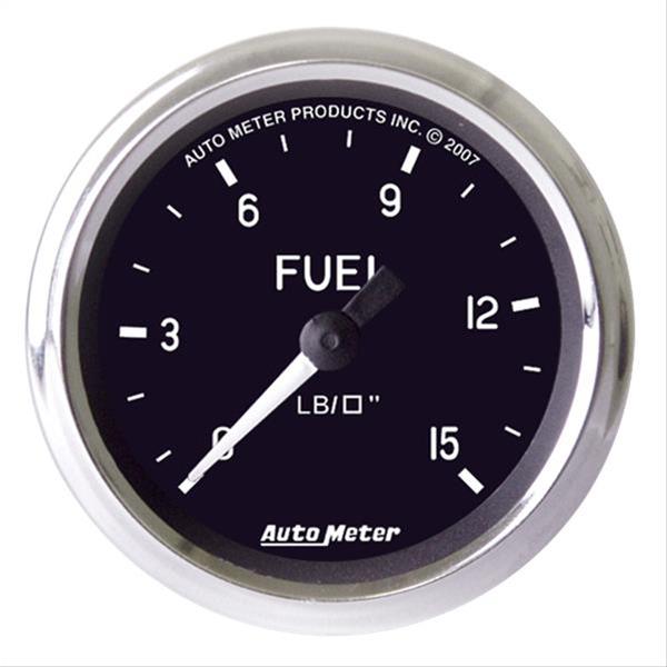 Autometer Cobra 2 inch 0-15 PSI w/ ISO Fuel Pressure Gauge