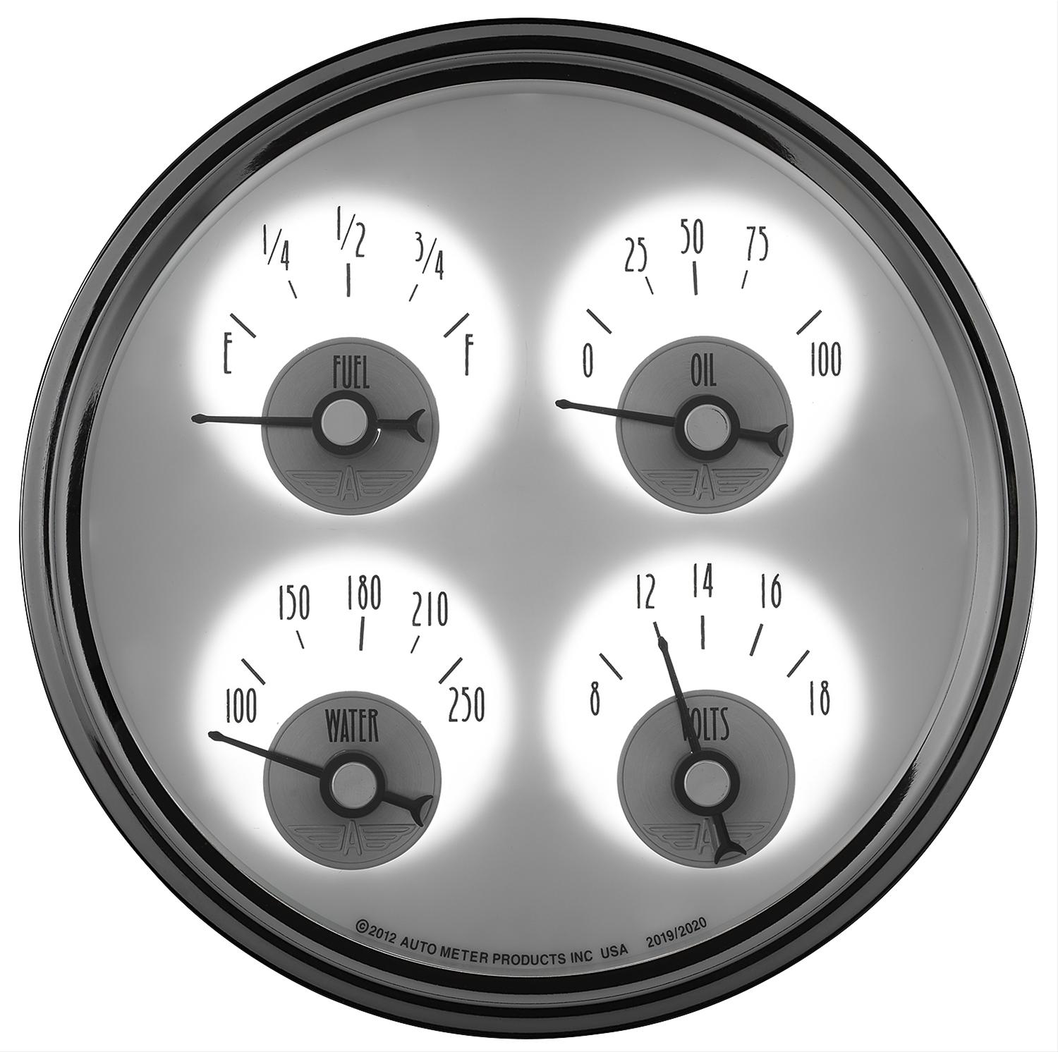 AutoMeter Gauges 2019 GAUGE, QUAD, 5", 240OE-33OF, ELEC, PRESTIGE PEARL thumbnail 2