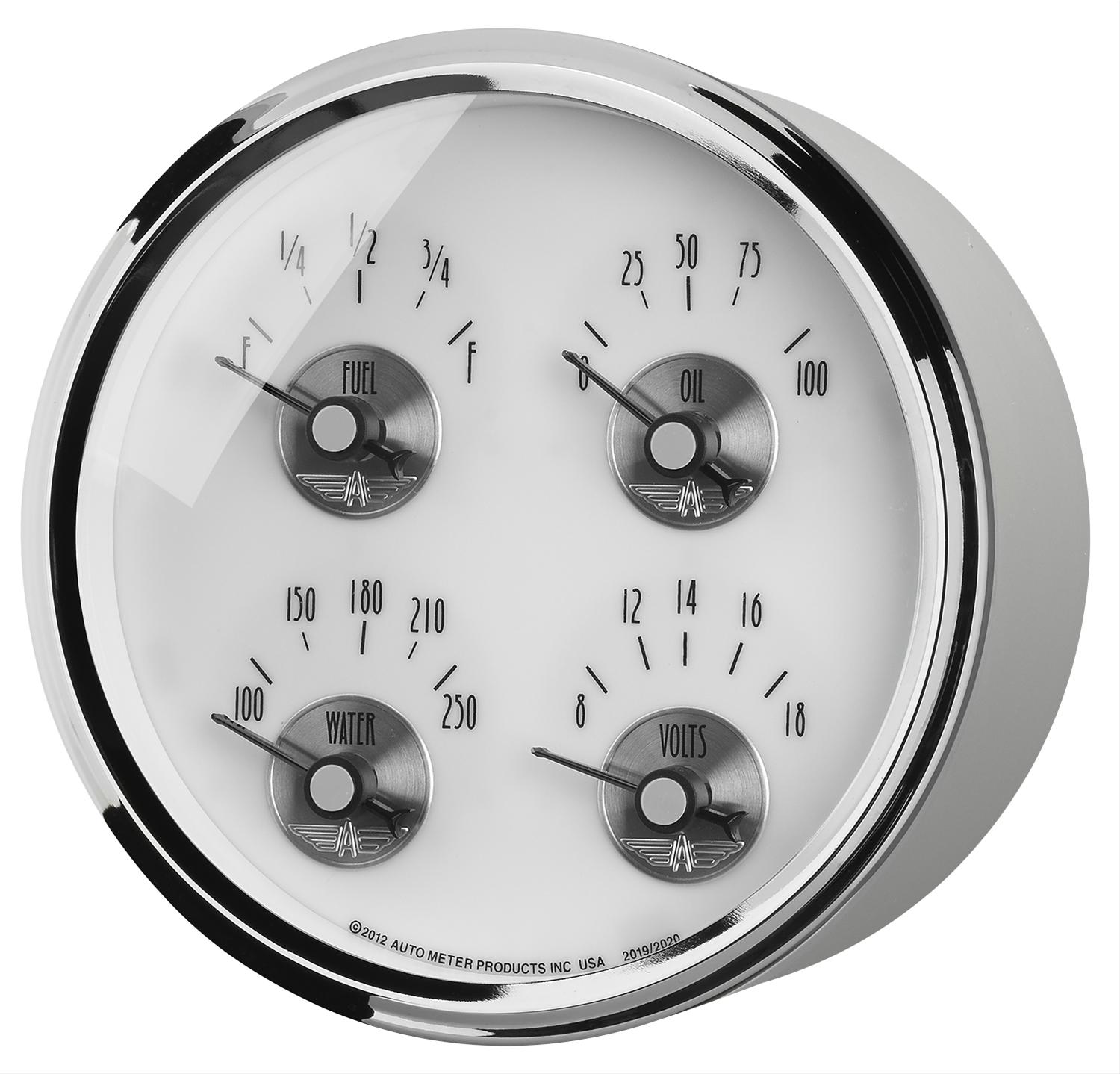AutoMeter Gauges 2019 GAUGE, QUAD, 5", 240OE-33OF, ELEC, PRESTIGE PEARL thumbnail 4