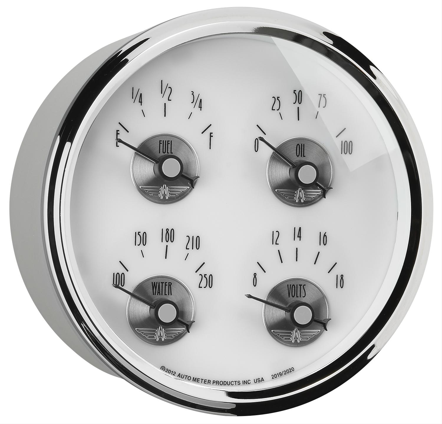 AutoMeter Gauges 2019 GAUGE, QUAD, 5", 240OE-33OF, ELEC, PRESTIGE PEARL thumbnail 5