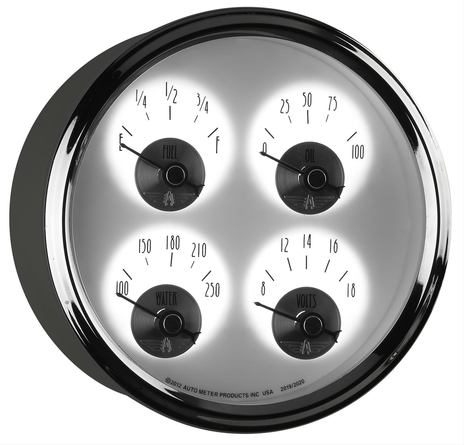 AutoMeter Gauges 2020 GAUGE, QUAD, 5", 0OE TO 90OF, ELEC, PRESTIGE PEARL thumbnail 6