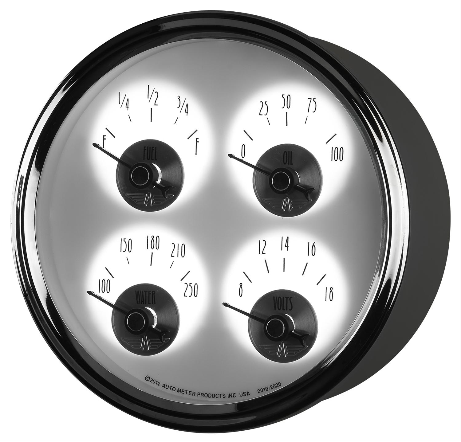 AutoMeter Gauges 2020 GAUGE, QUAD, 5", 0OE TO 90OF, ELEC, PRESTIGE PEARL thumbnail 5