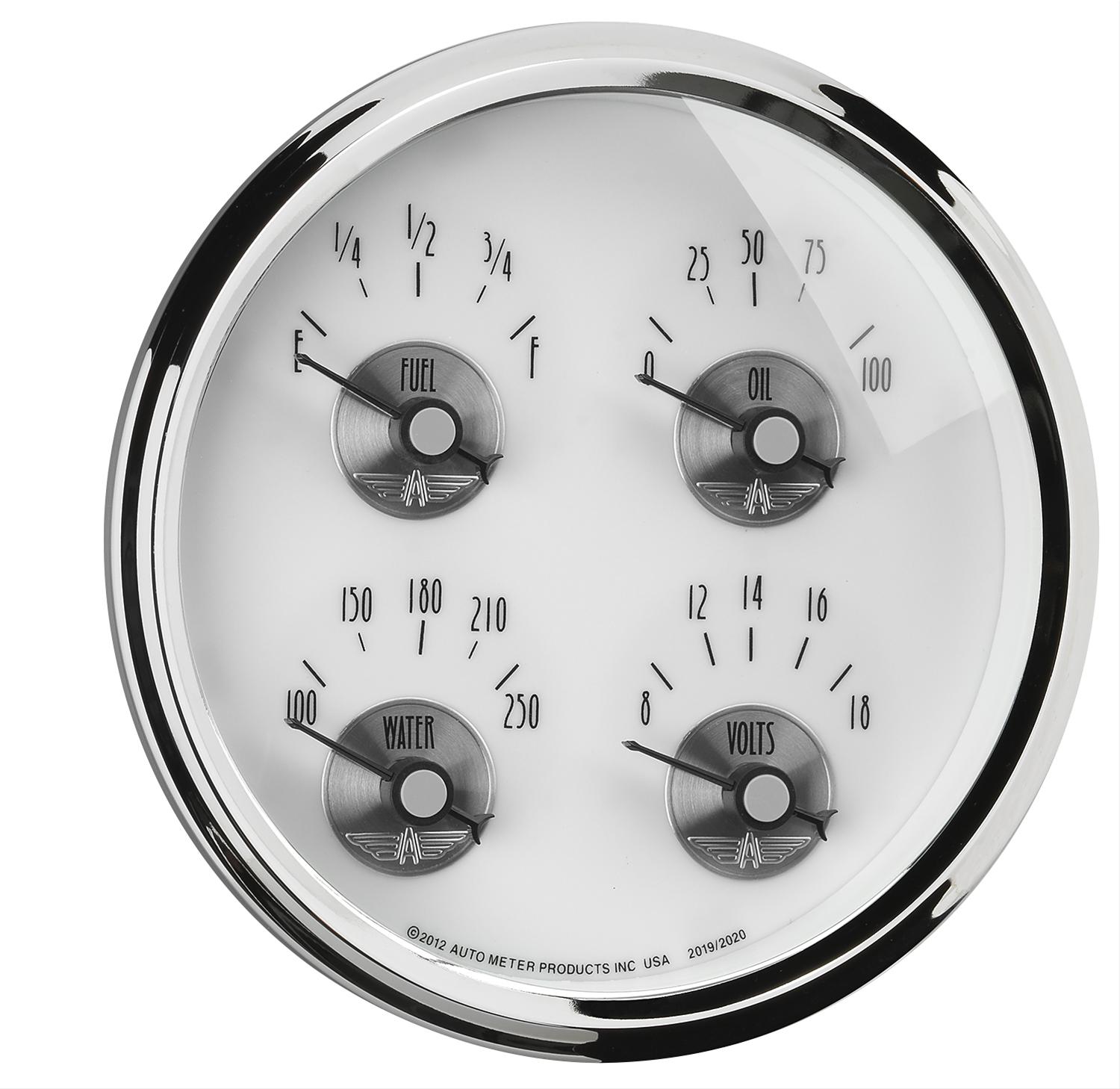 AutoMeter Gauges 2020 GAUGE, QUAD, 5", 0OE TO 90OF, ELEC, PRESTIGE PEARL thumbnail 3