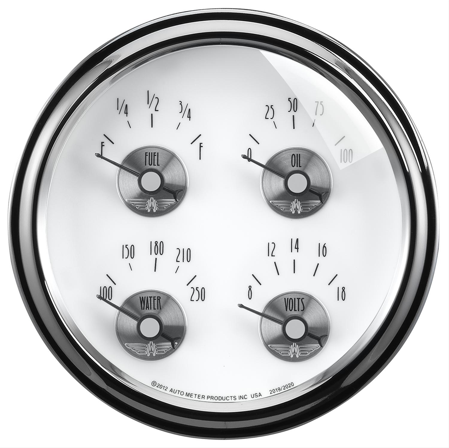 AutoMeter Gauges 2020 GAUGE, QUAD, 5", 0OE TO 90OF, ELEC, PRESTIGE PEARL thumbnail 2
