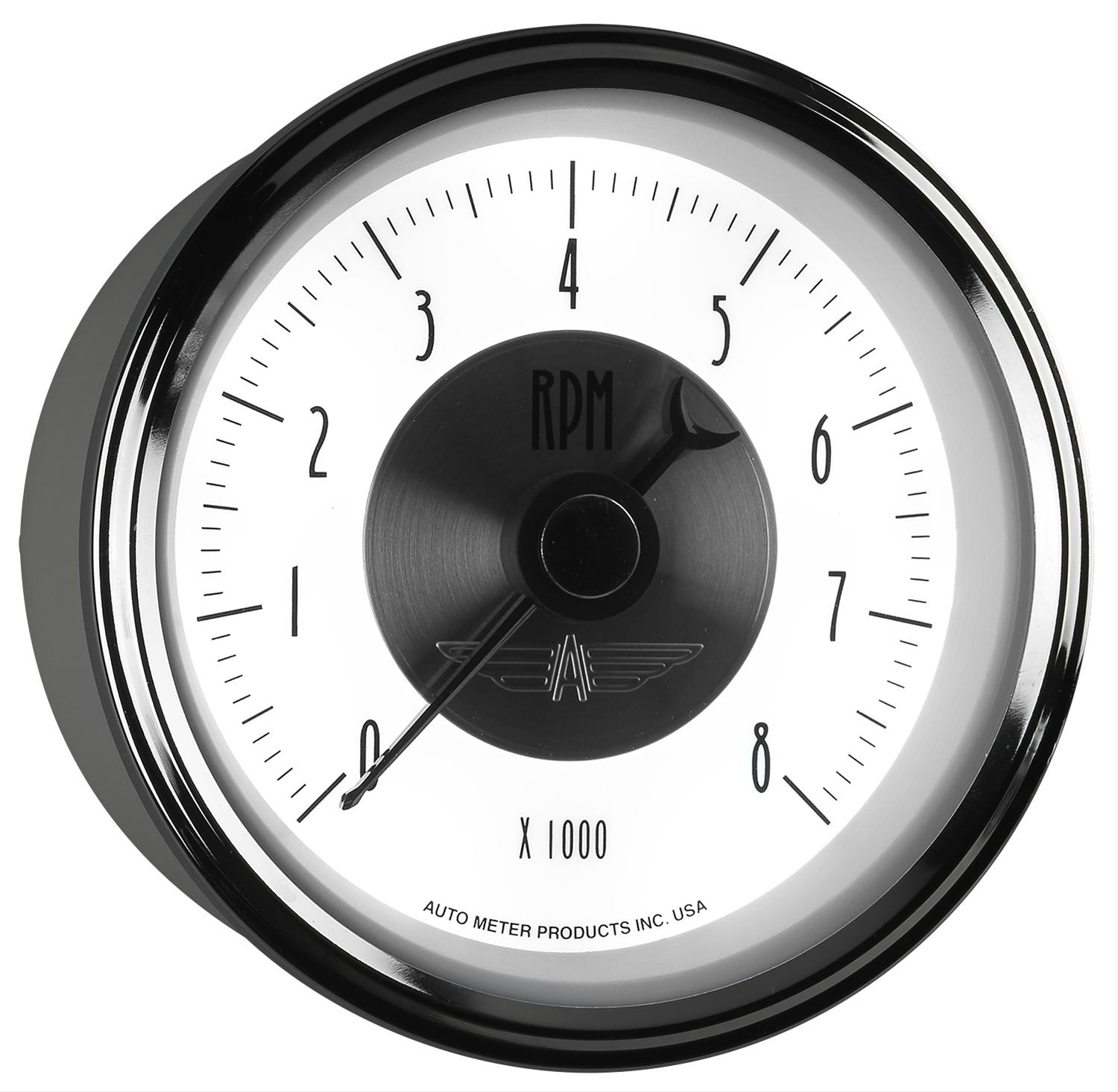 Autometer Prestige Pearl Series - Tachometer 3 3/8in 8K RPM In-Dash thumbnail 3