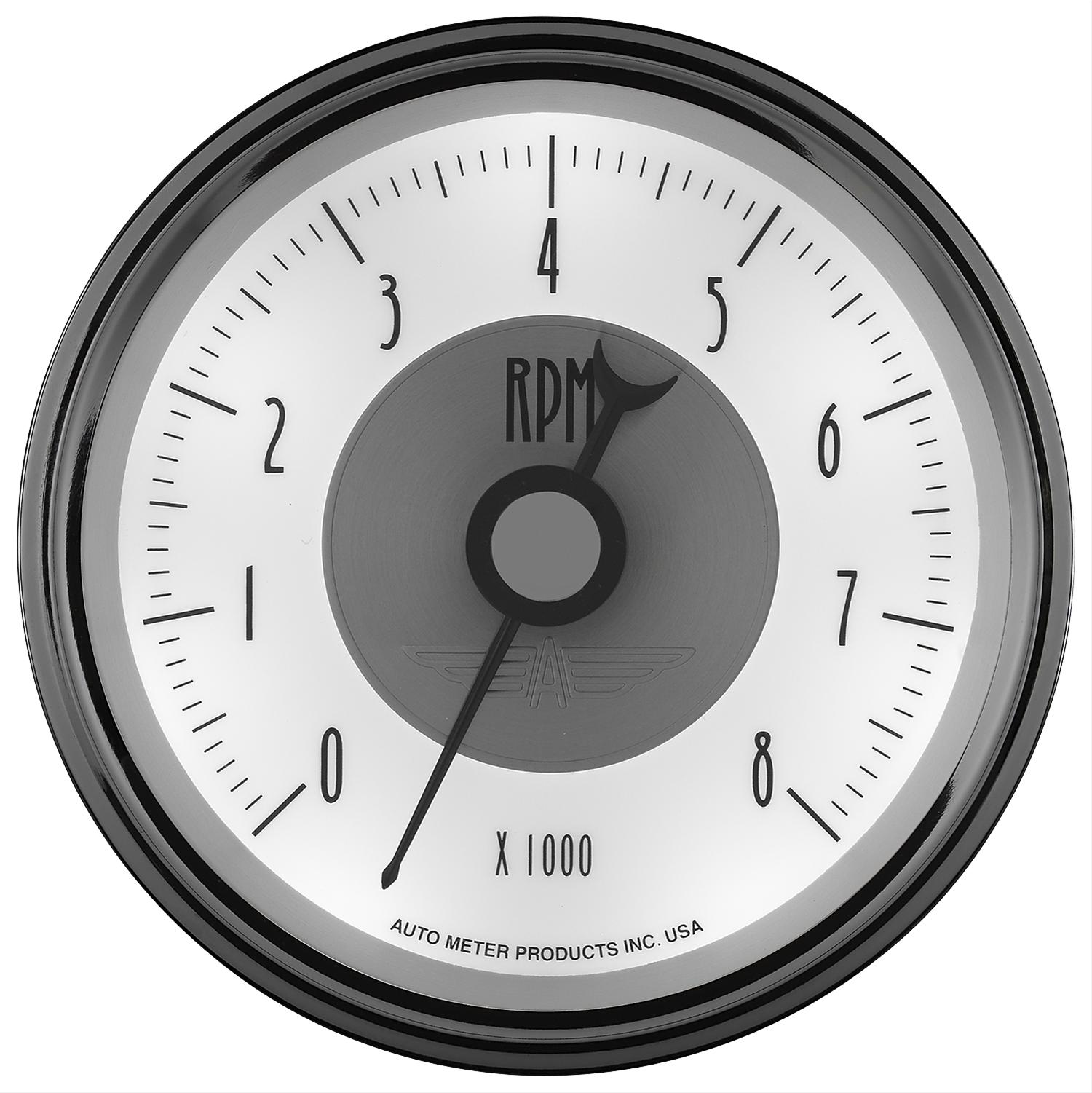 Autometer Prestige Pearl Series - Tachometer 3 3/8in 8K RPM In-Dash thumbnail 2