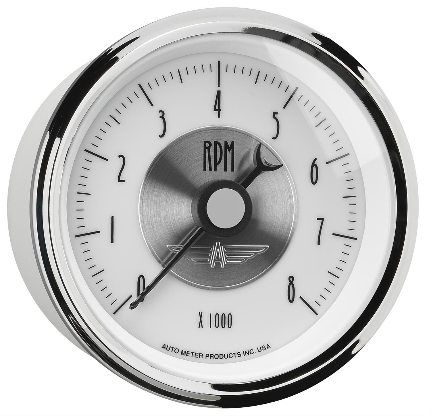 Autometer Prestige Pearl Series - Tachometer 3 3/8in 8K RPM In-Dash thumbnail 5