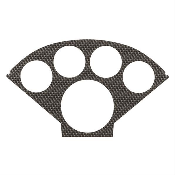 AutoMeter Gauge Faceplates 2122 Bezel, Tri-5, Plastic, Silver Carbon Fiber Look, for 2207 Panel, Chevrolet, Each