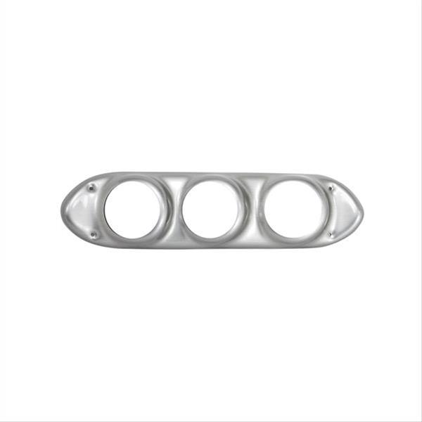 Autometer 62-65 Chevy Nova (Fits 2 3-3/8in.& 4 2-1/16in. Instruments) Gauge Mount Direct Fit Silver thumbnail 3