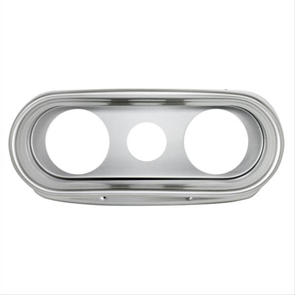 Autometer 62-65 Chevy Nova (Fits 2 3-3/8in.& 4 2-1/16in. Instruments) Gauge Mount Direct Fit Silver thumbnail 2
