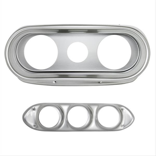 Autometer 62-65 Chevy Nova (Fits 2 3-3/8in.& 4 2-1/16in. Instruments) Gauge Mount Direct Fit Silver