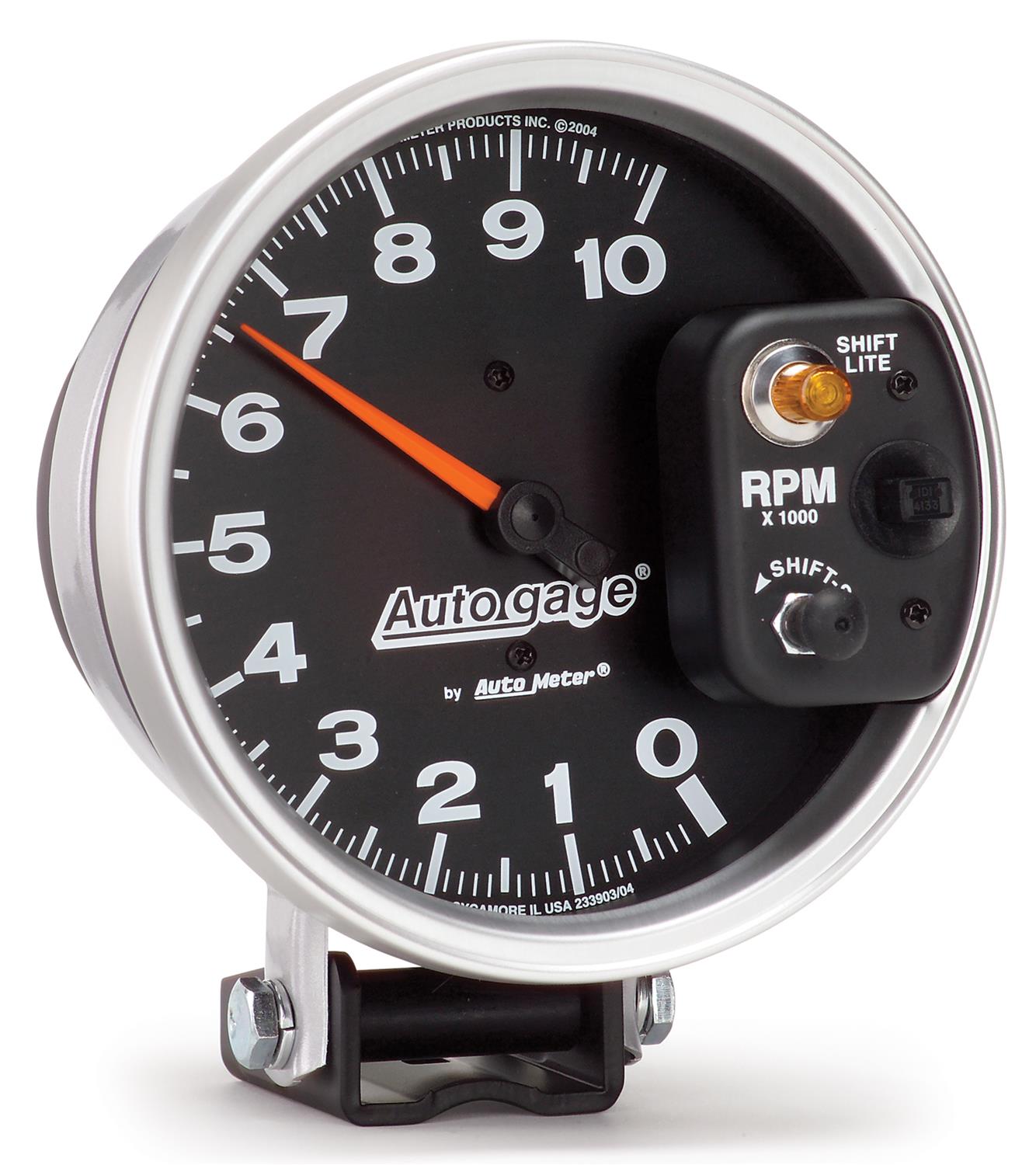 Autometer AutoGage 5in / 10k RPM / Pedestal Mount Black Tachometer w/ Shift Light thumbnail 3