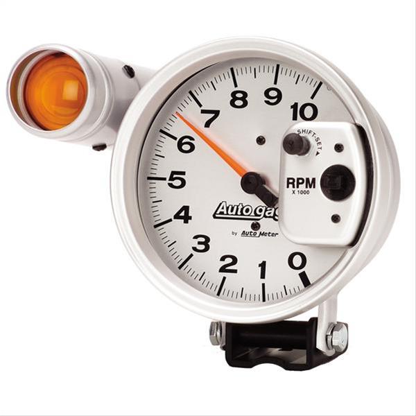 Autometer 5 inch 10,000 RPM Shift Lite Pedestal Tachometer Auto Gage thumbnail 5