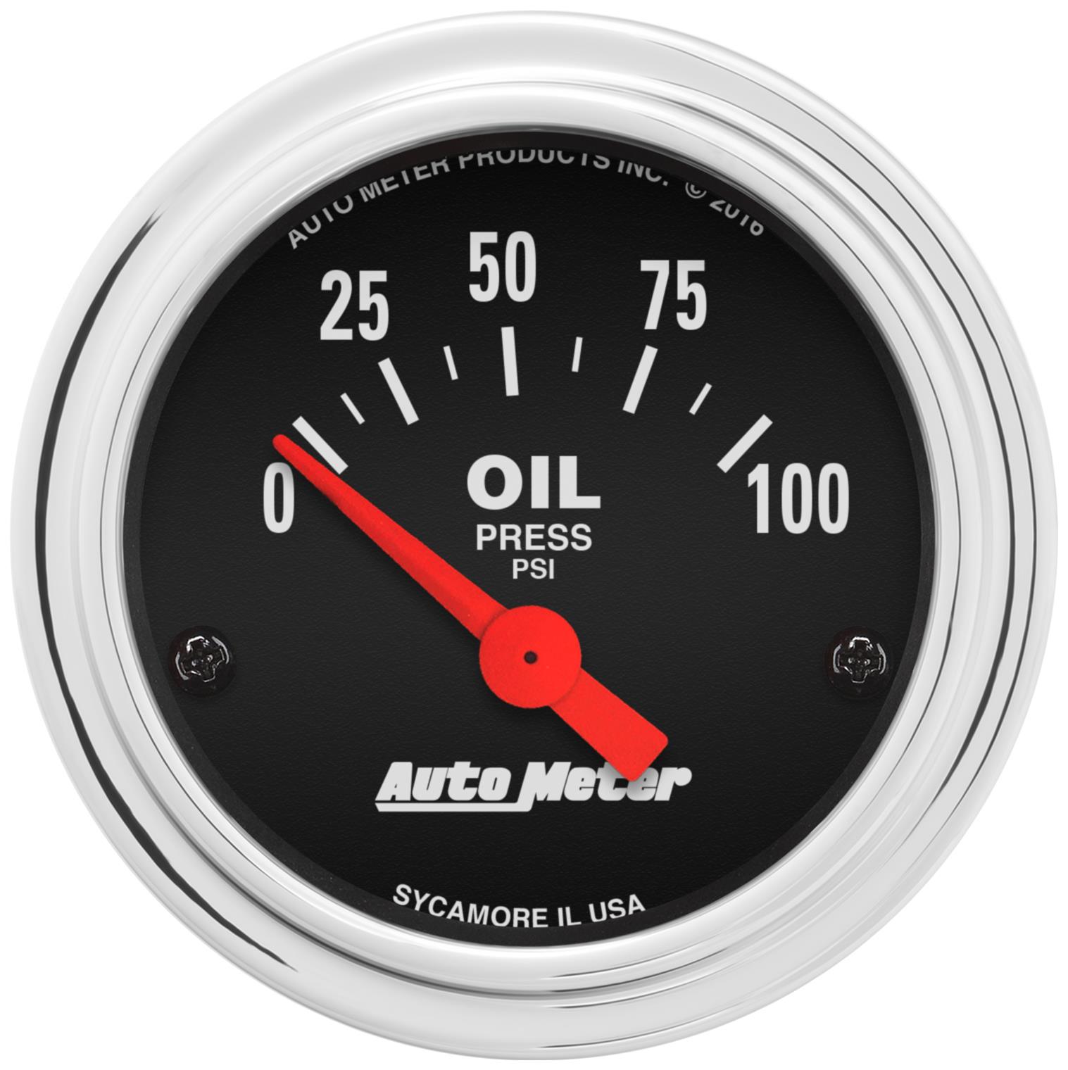AutoMeter Traditional Chrome Analog Gauges 2522 - Free Shipping on Orders Over $99 at Summit Racing