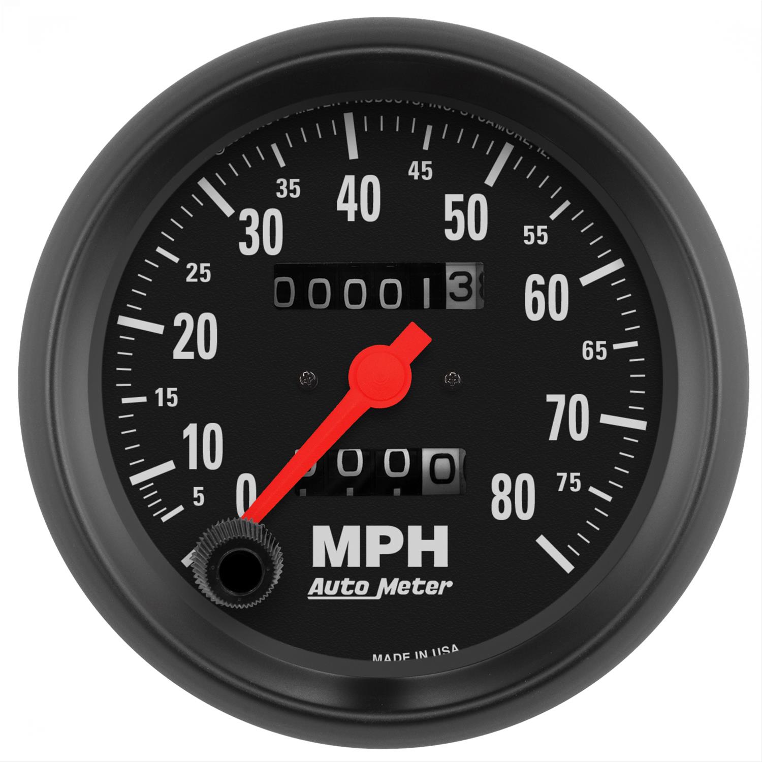 Autometer Z Series 3-3/8in Mechanical 0-80mph Speedometer Gauge