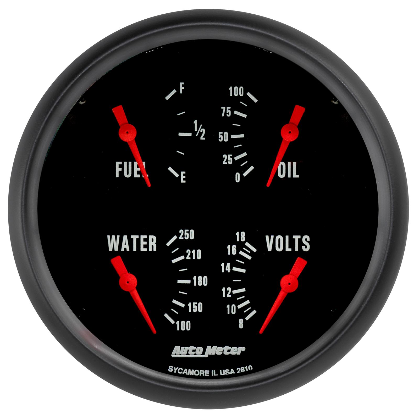 Autometer Z-Series Quad 5in. - 240 OhmE-33 OhmF