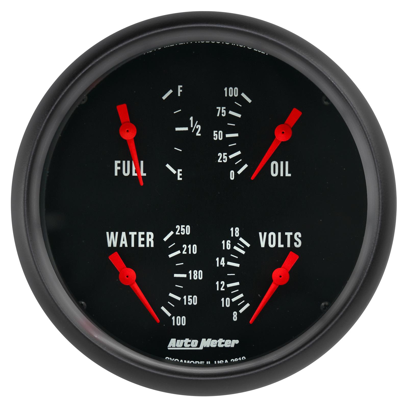 Autometer Z-Series Quad 5in. - 0 OhmE-90 OhmF
