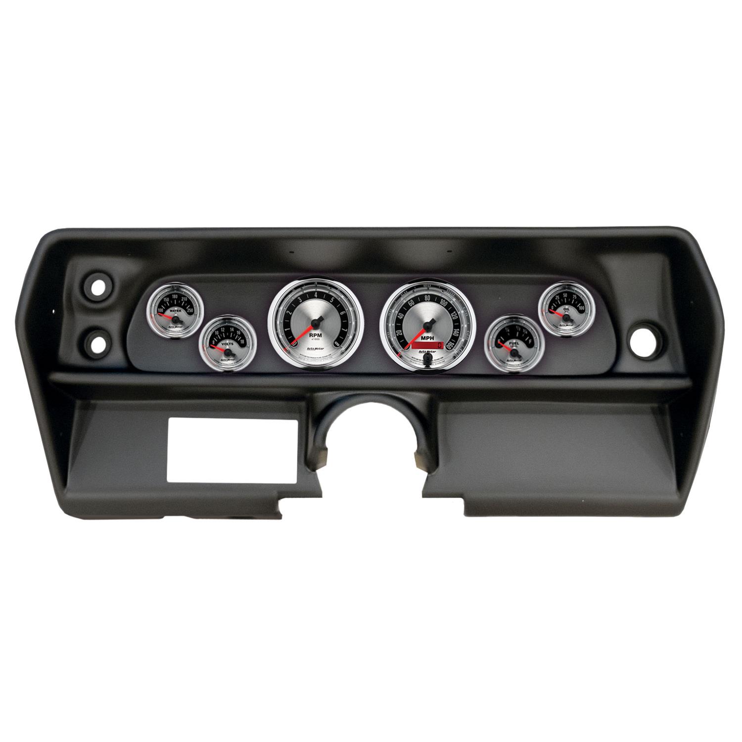 Autometer 1968 Chevrolet Nova Direct Fit Gauge Panel 3-3/8in x2 / 2-1/16in x4 - American Muscle