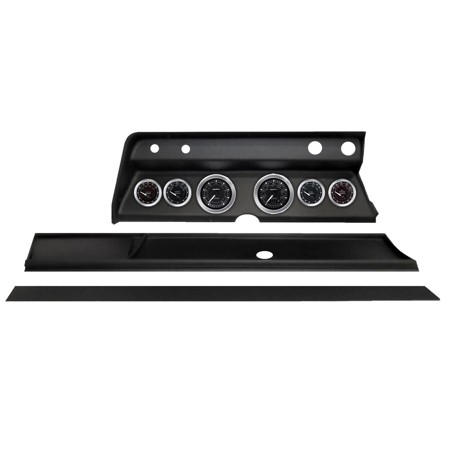Autometer Chrono Direct Fit Dash Kit 1967 Chevy Chevelle (2 x 3-3/8in. / 4 x 2-1/16in.)