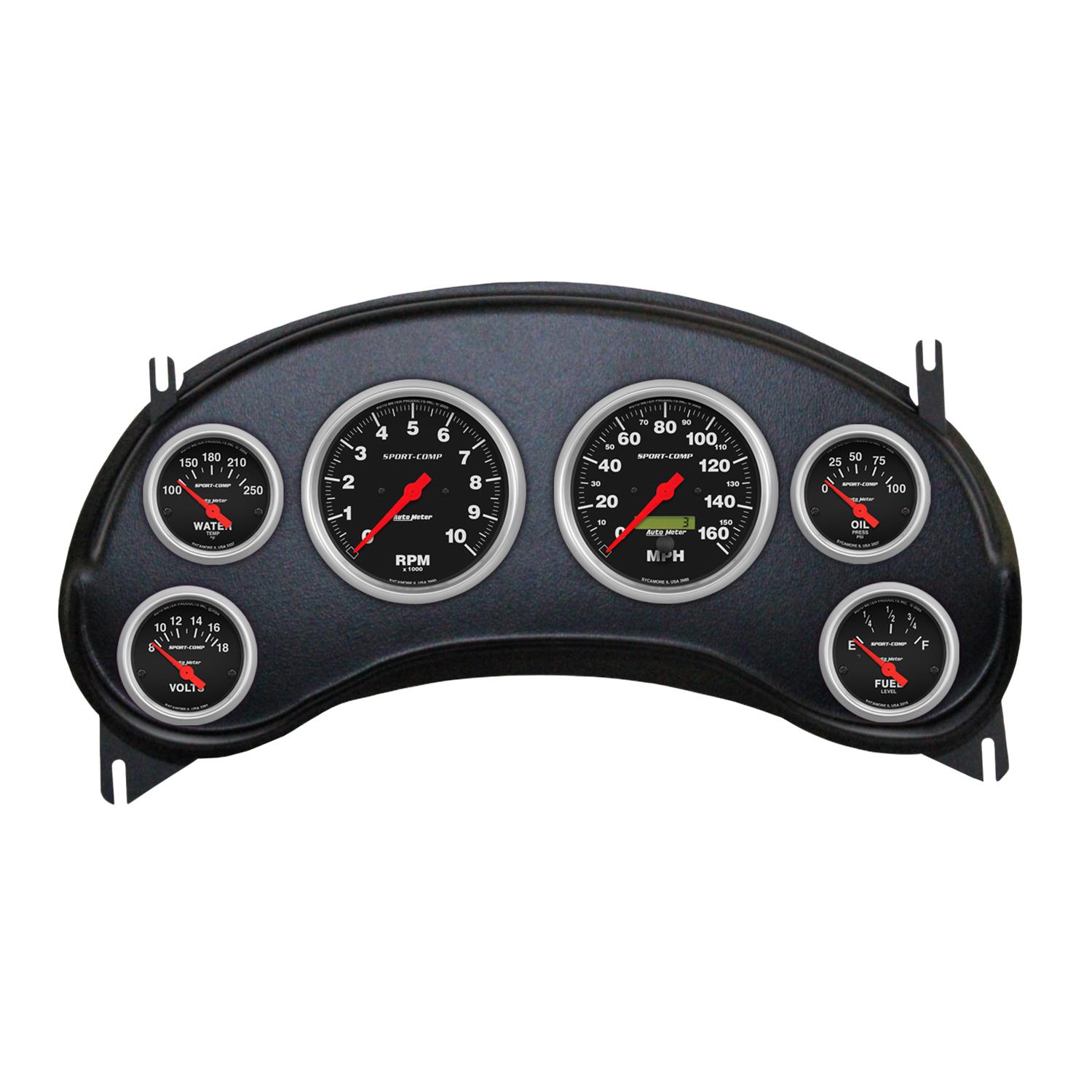 Autometer Sport-Comp Direct Fit Dash Kit 98-04 Chevy S10 Truck (2 x 3-3/8in. / 4 x 2-1/16in.)