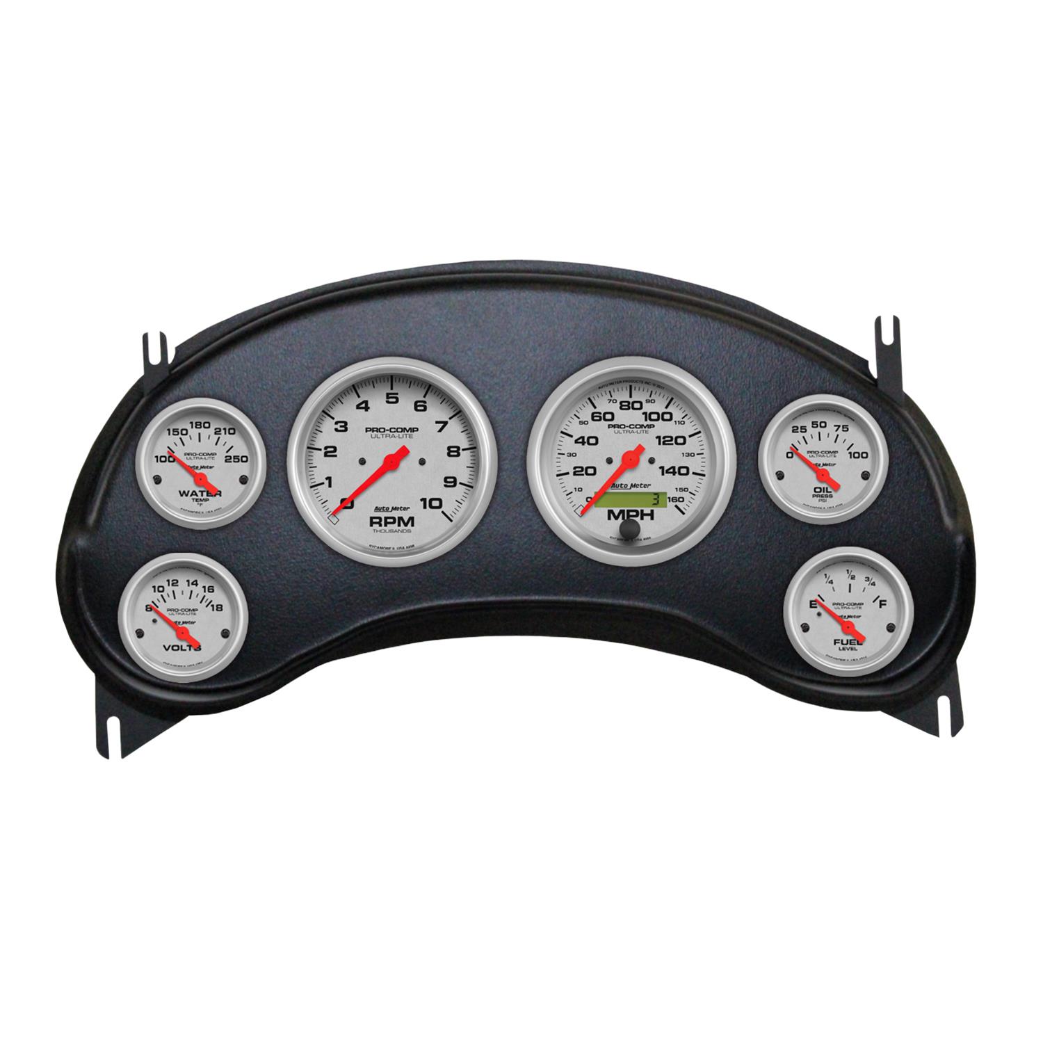 Autometer Ultra-Lite Direct Fit Dash Kit 98-04 Chevy S10 Truck (2 x 3-3/8in. / 4 x 2-1/16in.)