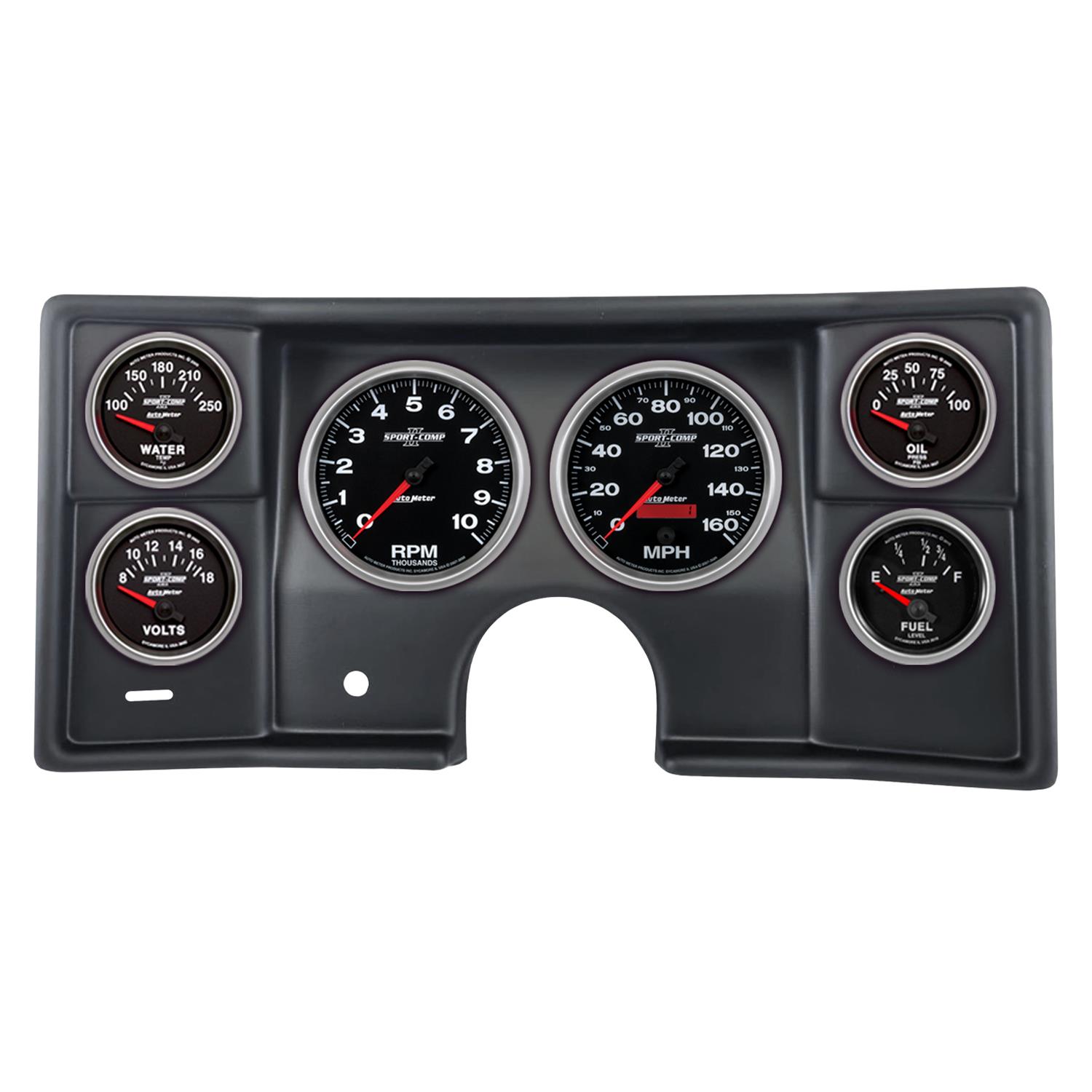 Autometer Sport-Comp II Direct Fit Dash Kit 78-81 Malibu / El Camino (2 x 5in. / 4 x 2-5/8in.)