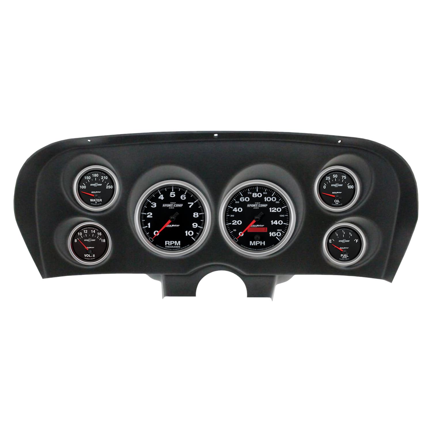 Autometer Sport-Comp II Direct Fit Dash Kit 69-70 Ford Mustang (2 x 5in. / 4 x 2-5/8in.)