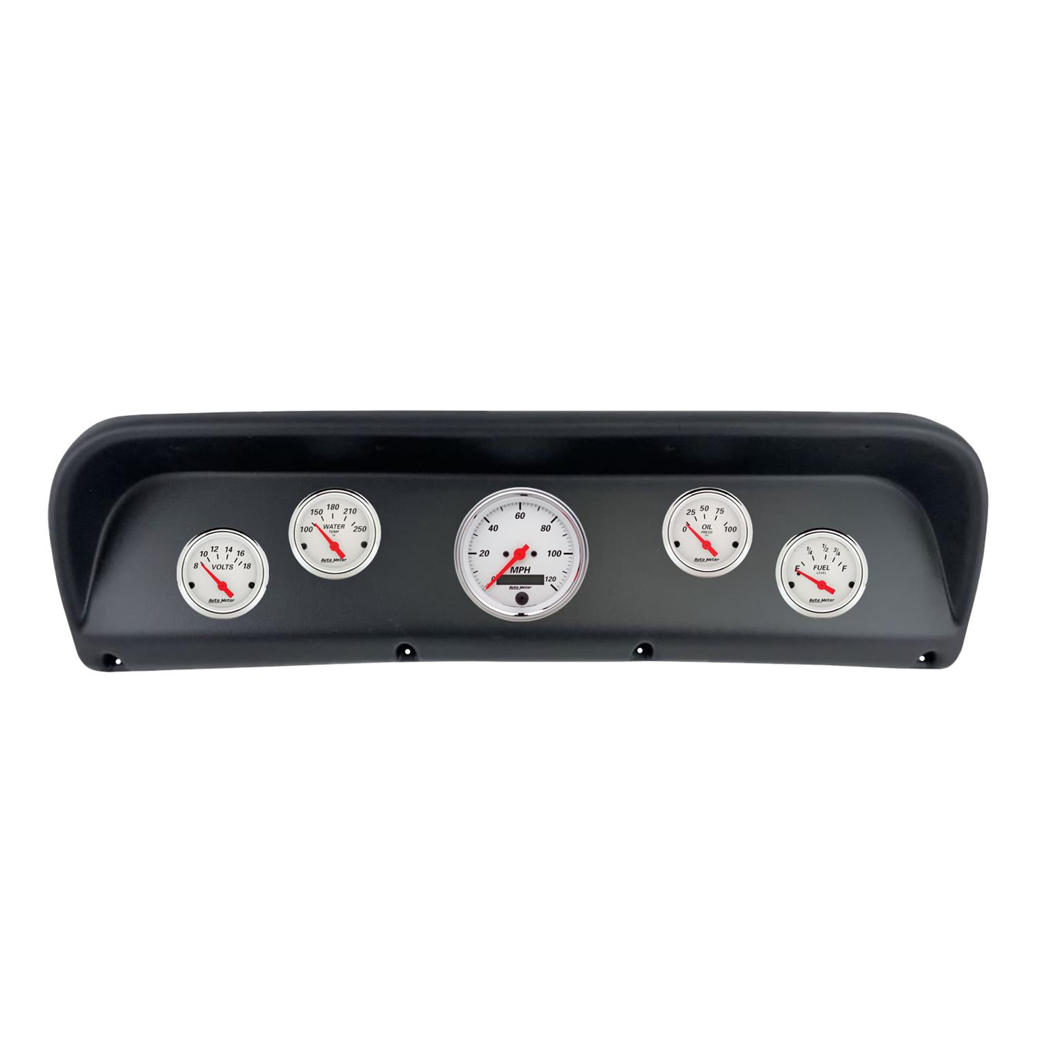Autometer Arctic White Direct Fit Dash Kit 67-72 Ford F100 (1 x 3-3/8in. / 4 x 2-1/16in.)