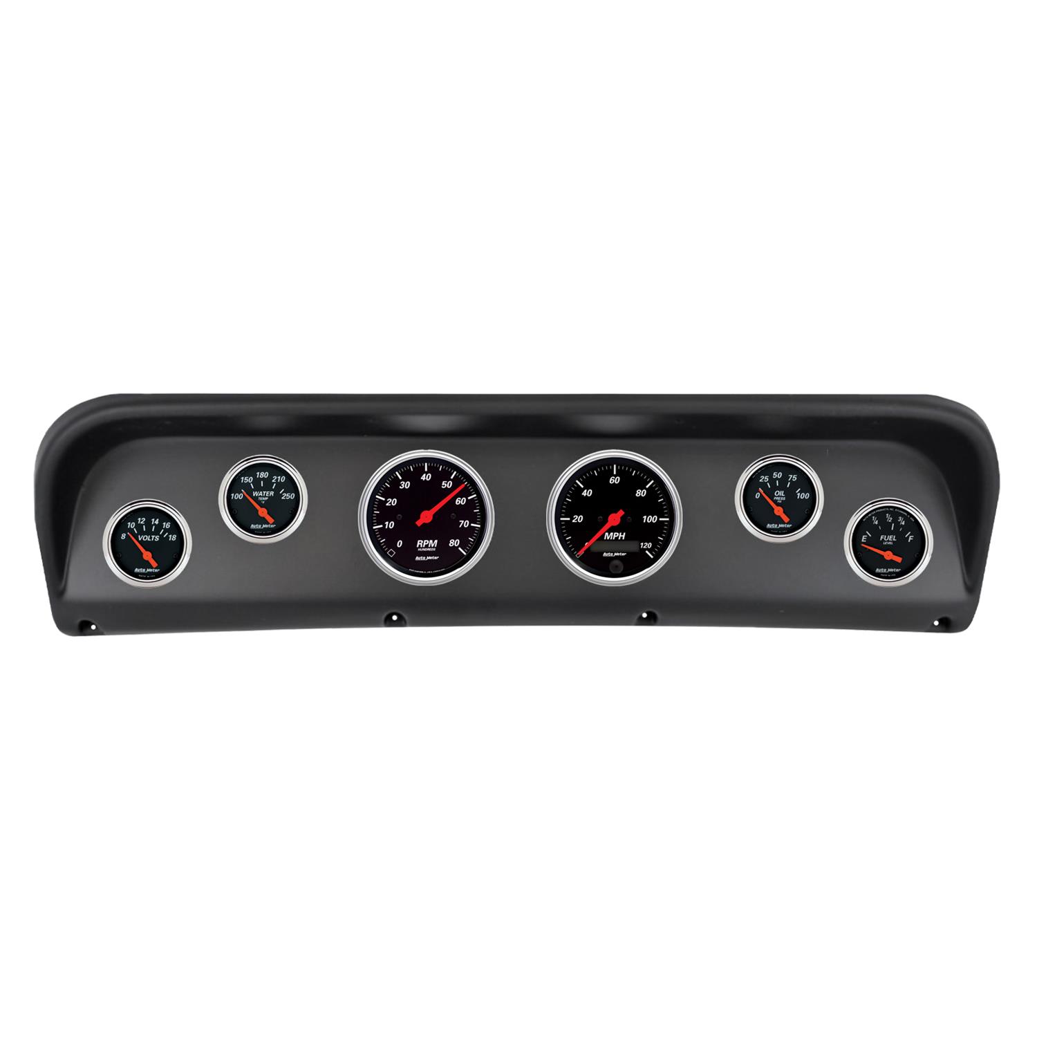 Autometer Designer Black Direct Fit Dash Kit 67-72 Ford F100 (2 x 3-3/8in. / 4 x 2-1/16in.)