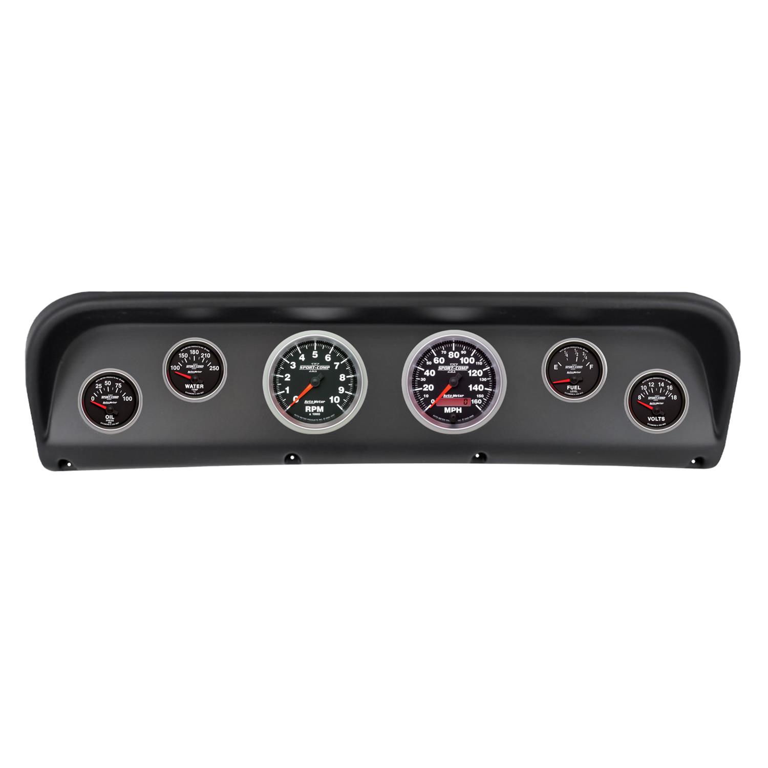 Autometer Sport-Comp II Direct Fit Dash Kit 67-72 Ford F100 (2 x 3-3/8in. / 4 x 2-1/16in.)
