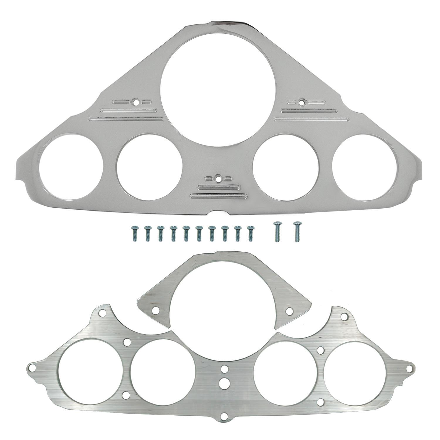 AutoMeter Mounting Sol. 55-59 Chevy Truck Billet Panel/Gauge Kit - 3-3/8in. (x1) & 2-1/16in. (x4) thumbnail 2
