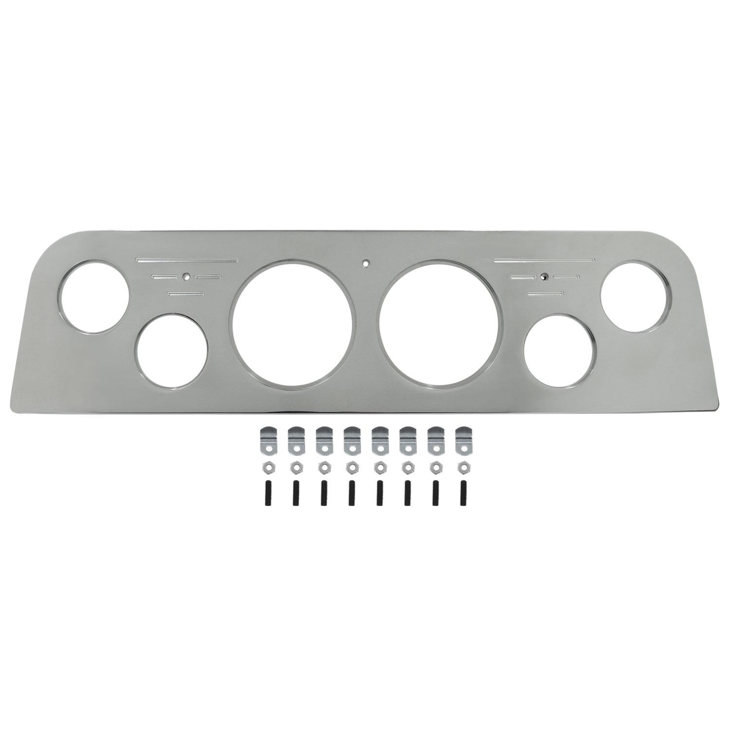 AutoMeter Mounting Solutions 60-61 GMC Truck Billet Panel/Gauge Kit - 3-3/8in. (x2) & 2-1/16in. (x4) thumbnail 2