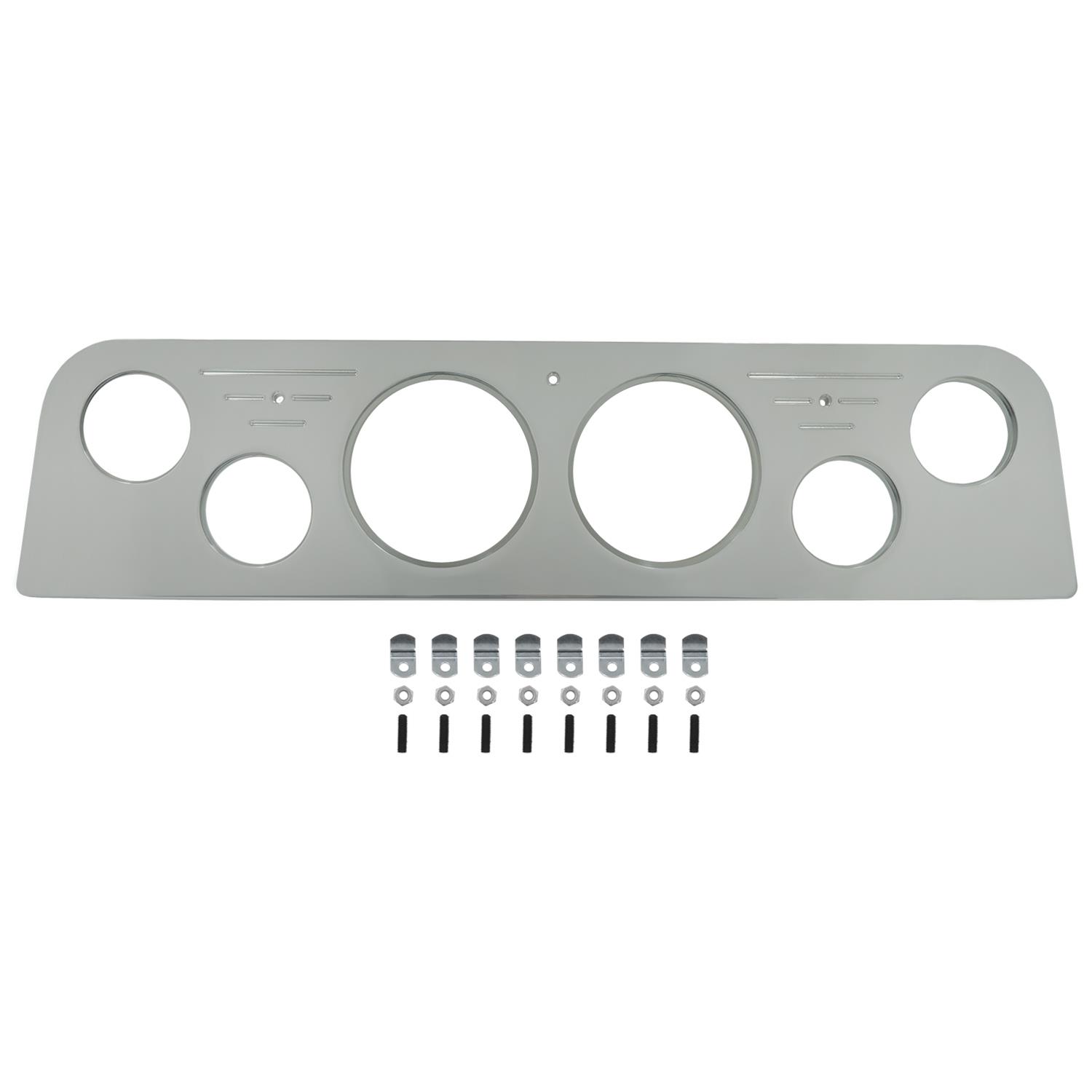 AutoMeter Mounting Solutions 62-66 GMC Truck Billet Panel/Gauge Kit - 3-3/8in. (x2) & 2-1/16in. (x4) thumbnail 2