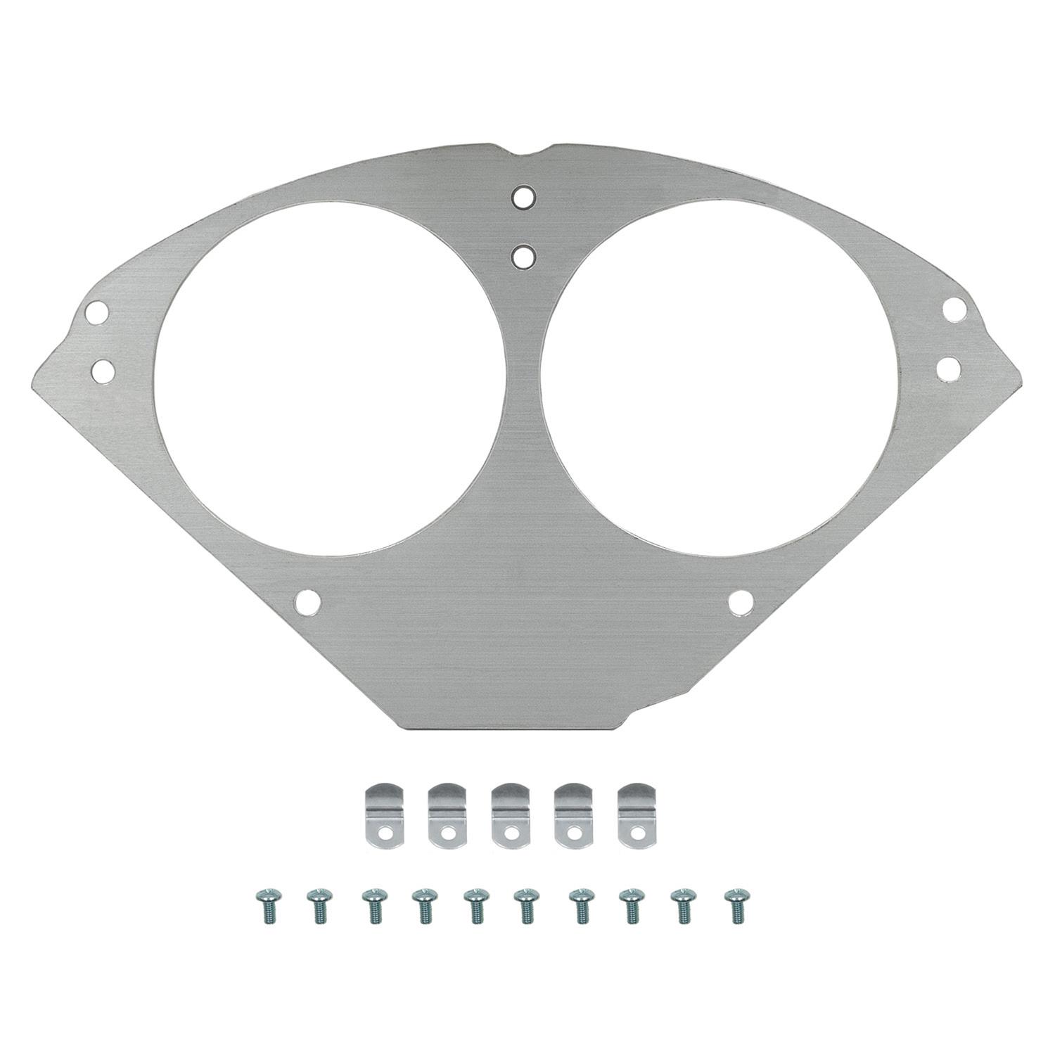 AutoMeter Mounting Solutions 55-56 Chevy Car Direct-Fit Billet Panel/Gauge Kit - 3-3/8in. (x2) thumbnail 2