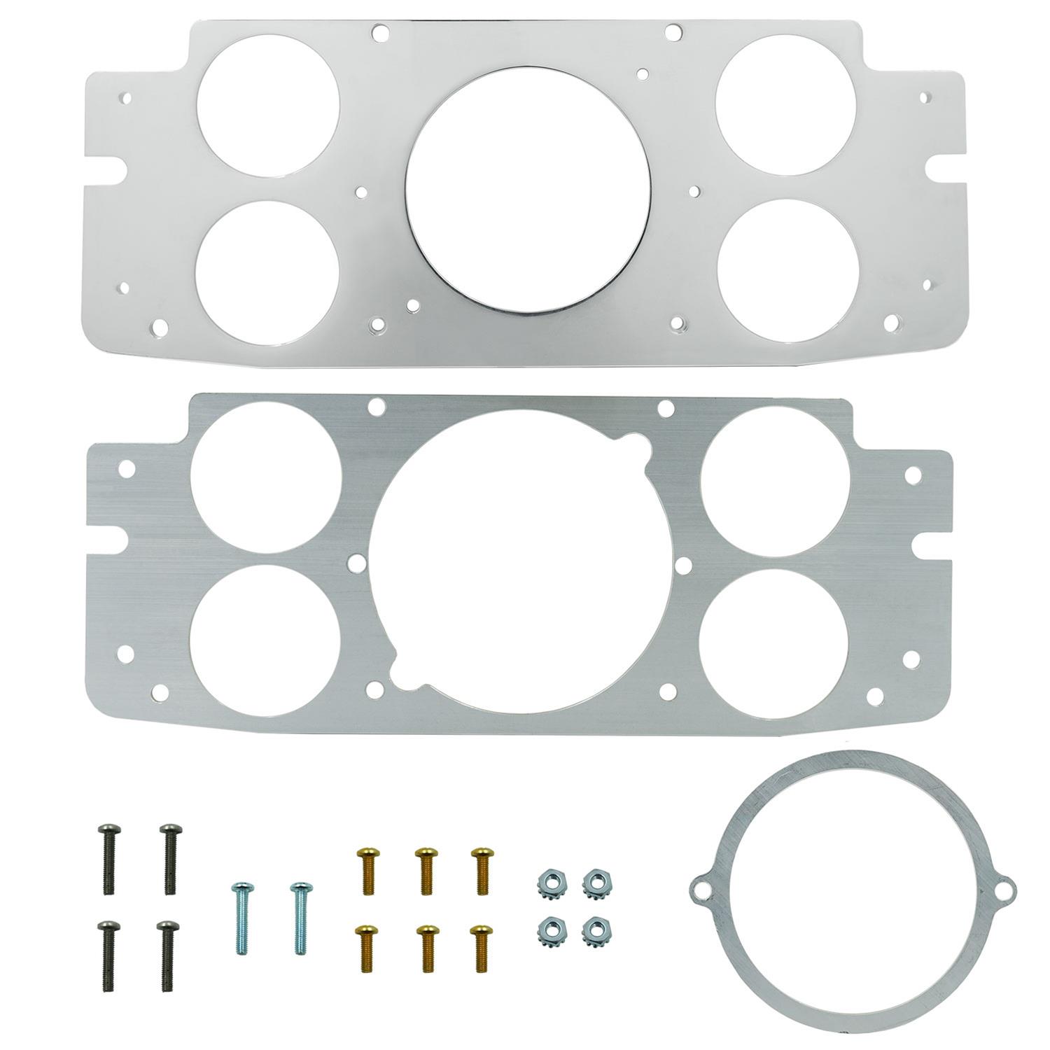 AutoMeter Mounting Sol. 57-60 Ford Truck Billet Panel/Gauge Kit - 3-3/8in. (x1) & 2-1/16in. (x4) thumbnail 2