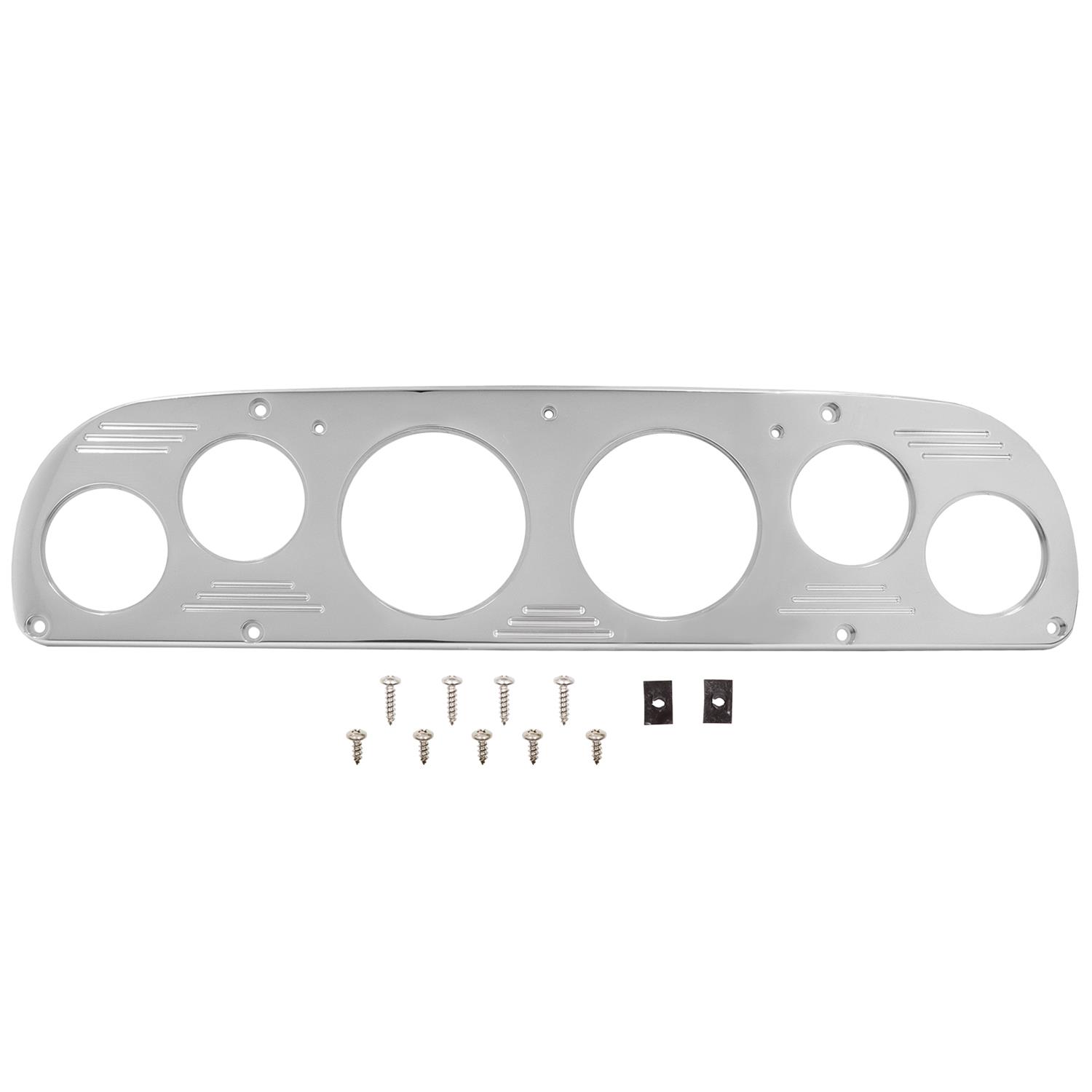 AutoMeter Mounting Sol. 57-60 Ford Truck Billet Panel/Gauge Kit - 3-1/8in. (x2) & 2-1/16in. (x4) thumbnail 2