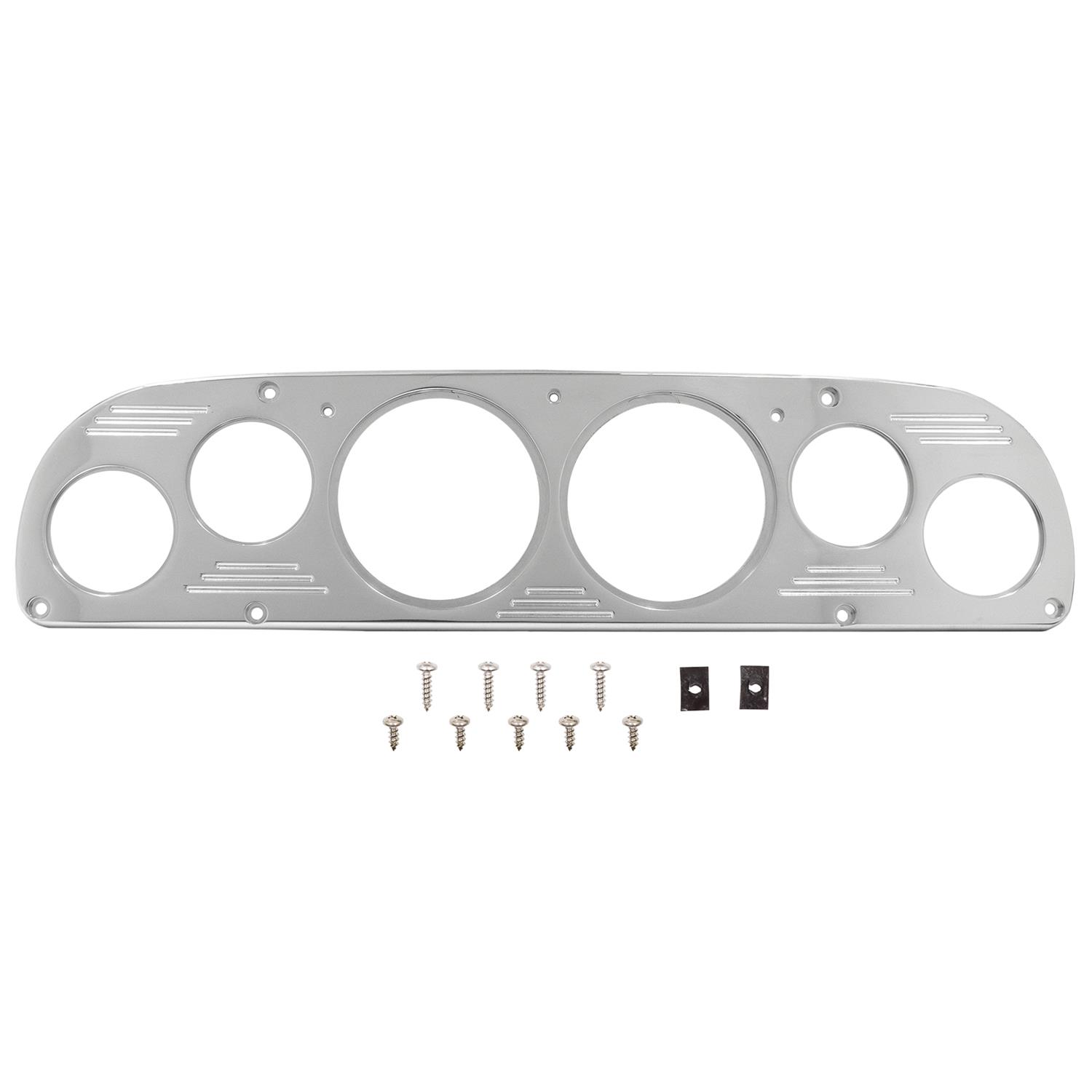 AutoMeter Mounting Sol. 57-60 Ford Truck Billet Panel/Gauge Kit - 3-3/8in. (x2) & 2-1/16in. (x4) thumbnail 2
