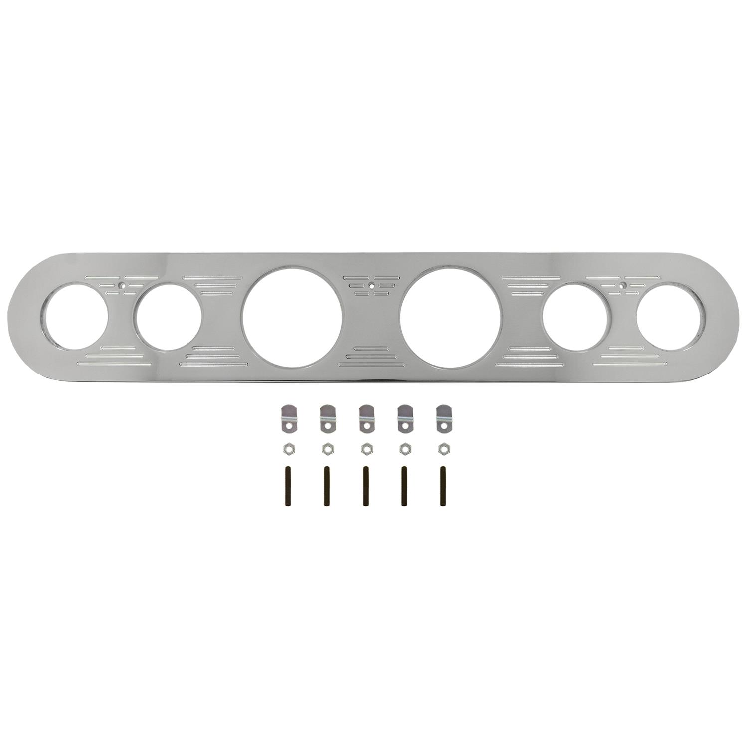 AutoMeter Mounting Sol. 67-72 Ford Truck Billet Panel/Gauge Kit - 3-1/8in. (x2) & 2-1/16in. (x4) thumbnail 2
