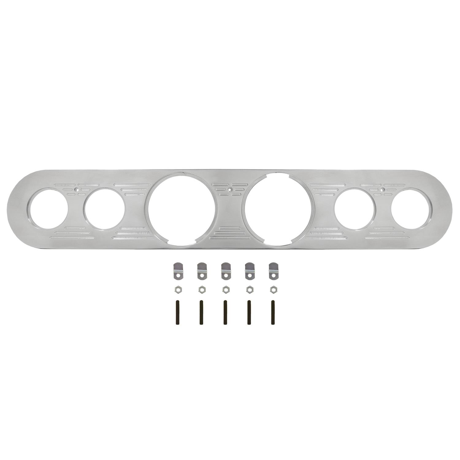 AutoMeter Mounting Sol. 67-72 Ford Truck Billet Panel/Gauge Kit - 3-3/8in. (x2) & 2-1/16in. (x4) thumbnail 2