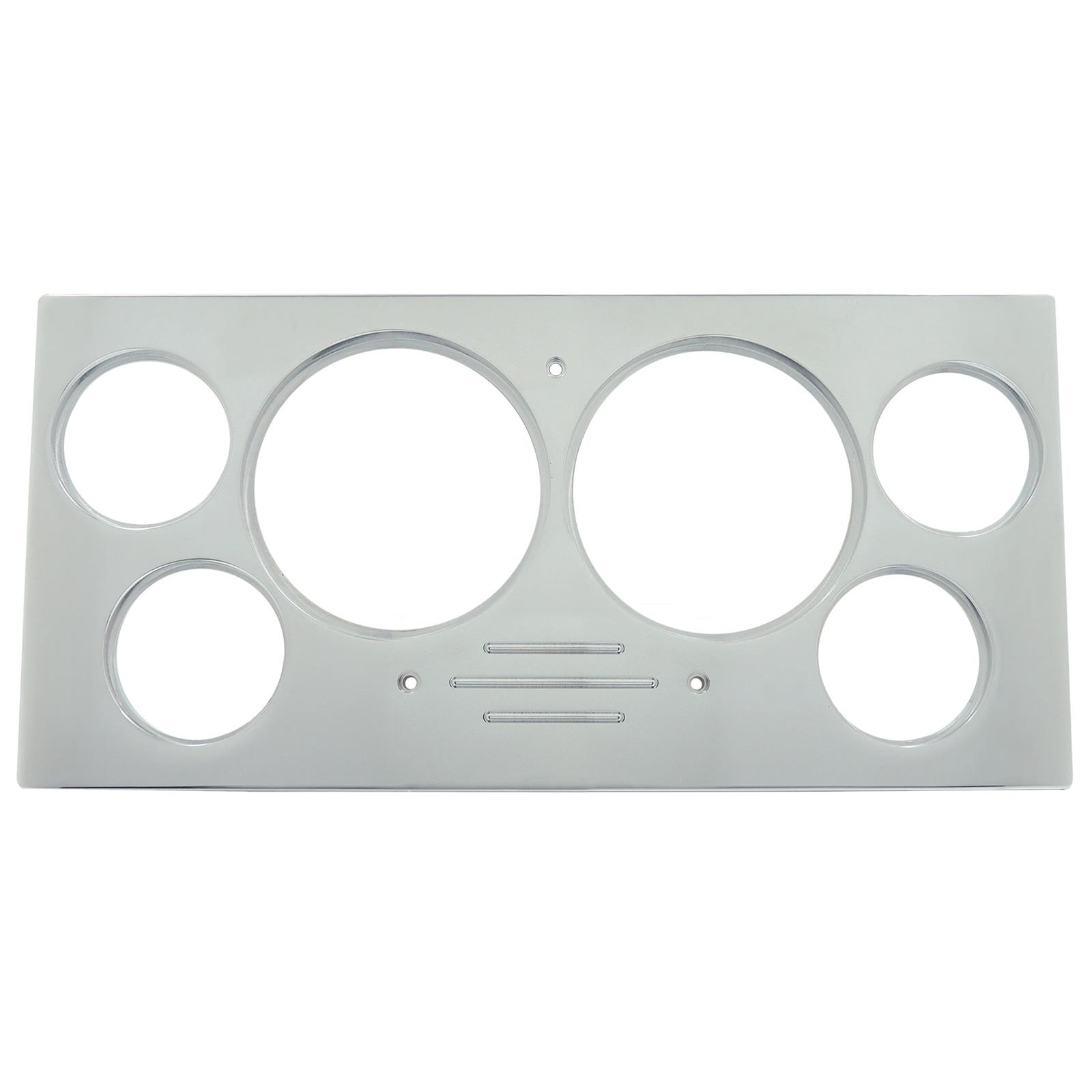 AutoMeter Mounting Sol. 73-79 Ford Truck Billet Panel/Gauge Kit Super - 3-3/8in. (2) & 2-1/16in. (4)