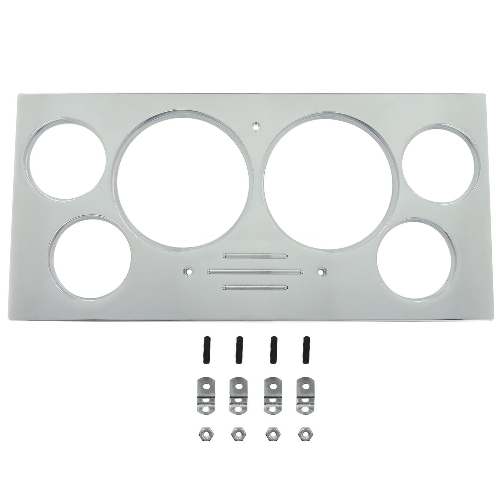 AutoMeter Mounting Sol. 73-79 Ford Truck Billet Panel/Gauge Kit Super - 3-3/8in. (2) & 2-1/16in. (4) thumbnail 2